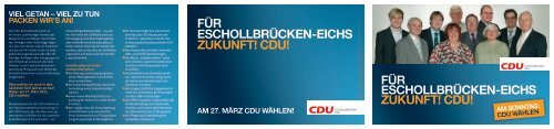 für eschollbrücken-eichs zukunft! cdu! am sonntag - CDU Pfungstadt