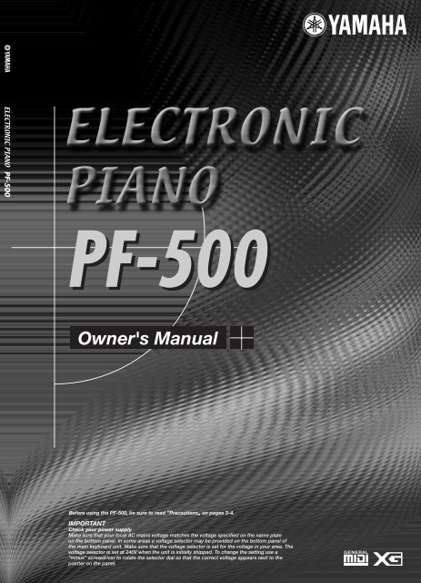 PF-500 - Yamaha Downloads