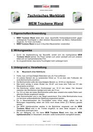 TM Trockene Wand - MEM Bauchemie GmbH