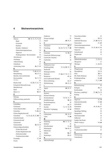 Förderung der Eiche - Schweizer Informationssystem Biodiversität ...