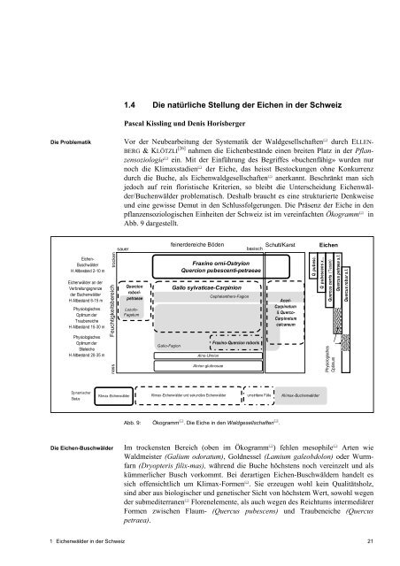 Förderung der Eiche - Schweizer Informationssystem Biodiversität ...