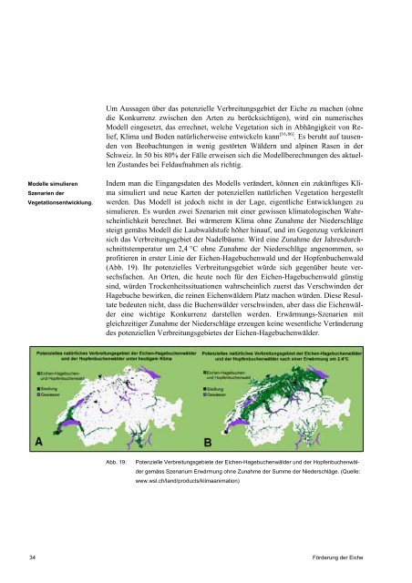 Förderung der Eiche - Schweizer Informationssystem Biodiversität ...