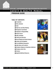 safety & health manual - the Sealant, Waterproofing and Restoration ...