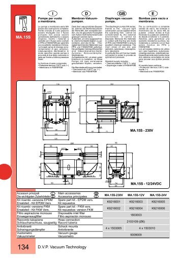 134 D.V.P. Vacuum Technology E GB D I MA.15S