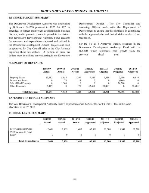 2012-2013 Budget - City of Saginaw MI