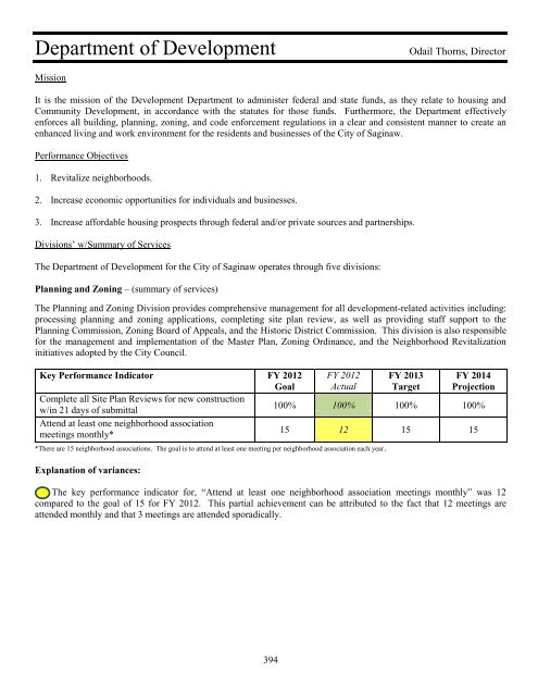 2012-2013 Budget - City of Saginaw MI