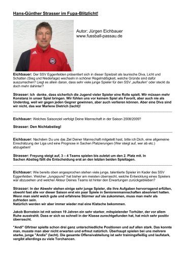 Jürgen Eichbauer www.fussball-passau.de - SSV Eggenfelden