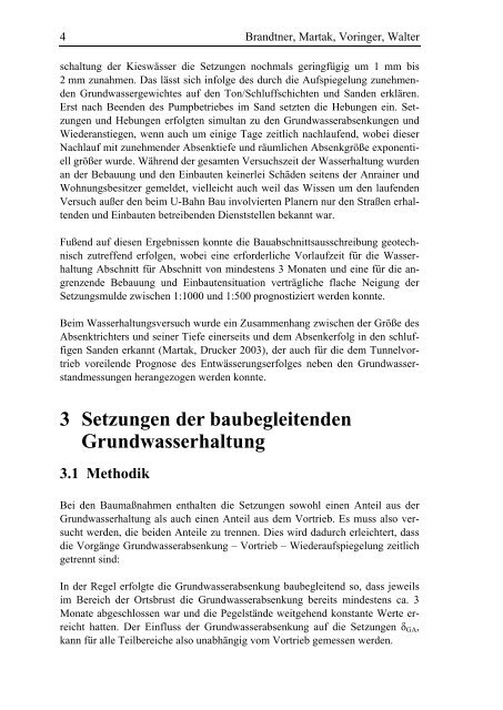 Grundwasserabsenkung beim Wiener U-Bahn-Bau - IGT