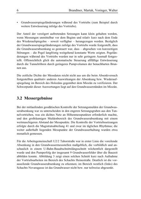 Grundwasserabsenkung beim Wiener U-Bahn-Bau - IGT