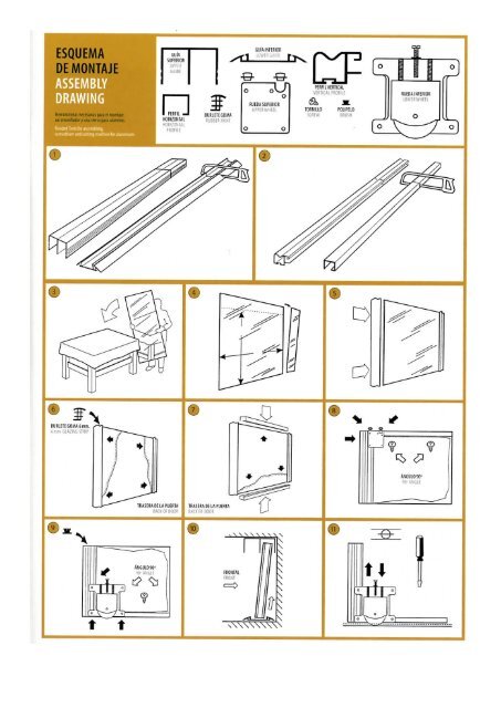 Instrucciones de montaje y corte