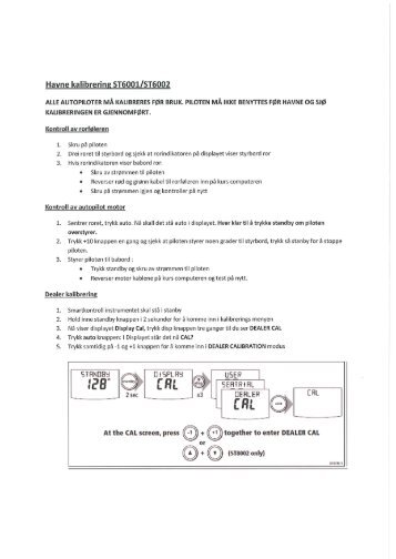 Autopilot ST6002 hurtig guide for kalibrering.pdf - Seatronic