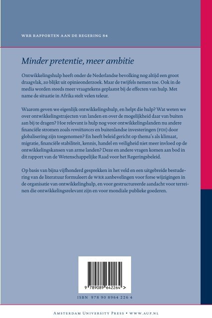 Minder pretentie, meer ambitie - Oapen