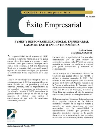 PYMES y Responsabilidad Social Empresarial - Cegesti