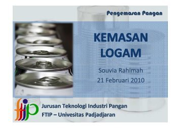 KEMASAN LOGAM 2010 - Blogs Unpad