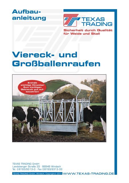 Viereck- und GroÃballen raufen - Texas Trading GmbH