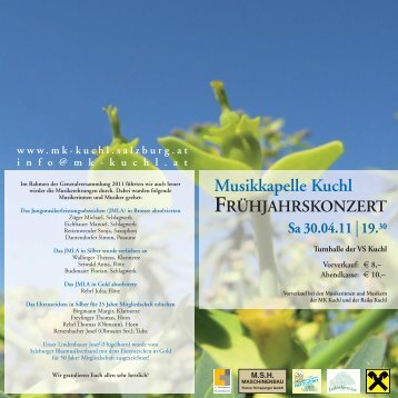 Sa 30.04.11 19.30 www.mk-kuchl.salzburg.at info @ mk - kuchl . at