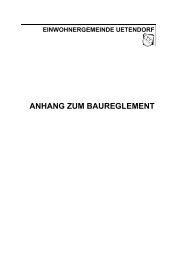 ANHANG ZUM BAUREGLEMENT - Gemeinde Uetendorf