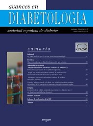 Avances en DiabetologÃ­a - Sociedad EspaÃ±ola de Diabetes