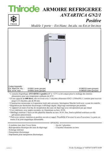 ARMOIRE REFRIGEREE - Thirode International