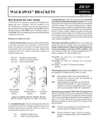 ZICOÂ® WALKAWAYÂ® BRACKETS - Ziamatic Corp