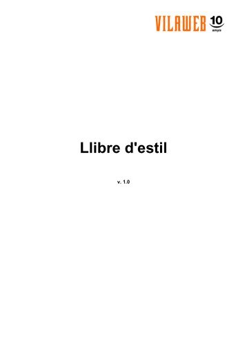 Vilaweb - Llibre d'estil