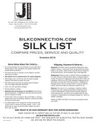 Silkconnection.com SILK LIST - Jacquard Products