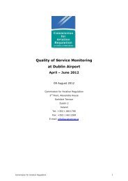 Quality of Service Monitoring at Dublin Airport - Commission for ...