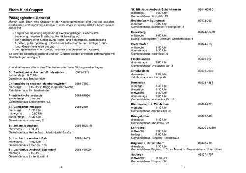 Impressum und Adressen - Evangelischen Bildungswerkes