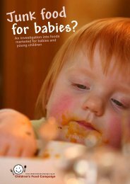Junk Food Babies - Children's Food Campaign