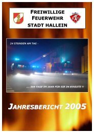 Jahresbericht 2005 - bei der Freiwilligen Feuerwehr Hallein