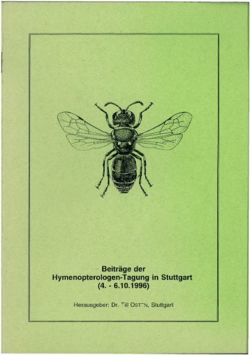 BeitrÃ¤ge der Hymenopterologen-Tagung in Stuttgart (4 ... - DGaaE