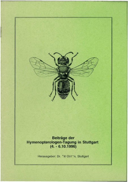 BeitrÃ¤ge der Hymenopterologen-Tagung in Stuttgart (4 ... - DGaaE