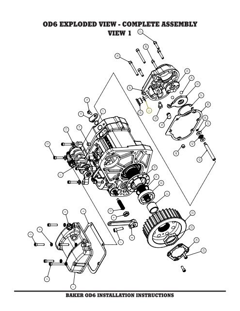 exercise bike rear unit drive gear exploded view