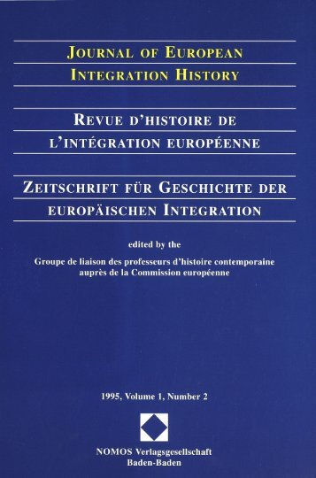journal of european integration history revue d'histoire de l ...