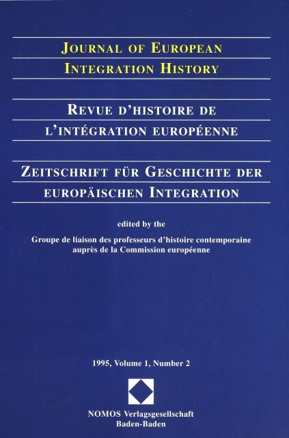 journal of european integration history revue d'histoire de l ...