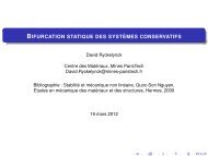 Bifurcation statique des systÃ¨mes conservatifs - MÃ©canique ...