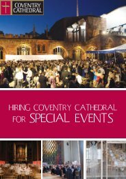 FOR SPECIAL EVENTS - Coventry Cathedral