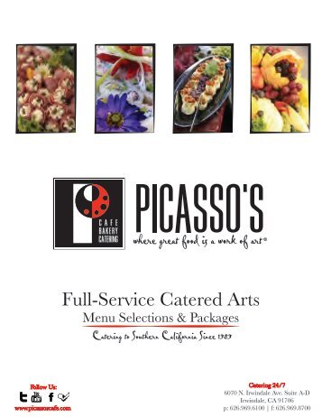 Event Catering Menu - Picasso's