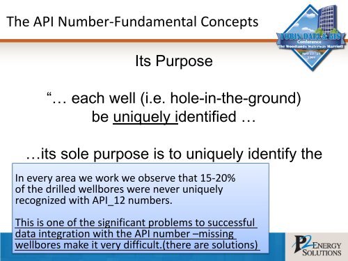 The API Number and its use 2009 and Beyond - Oil Information ...