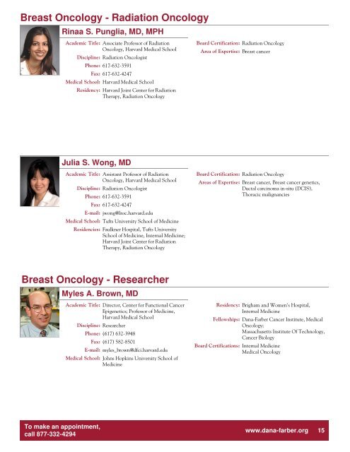 Breast Oncology - Dana-Farber Cancer Institute