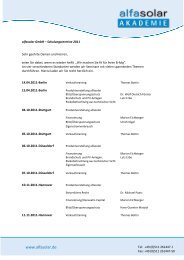 Unsere Referenten - AlfaSolar Vertriebsgesellschaft mbH