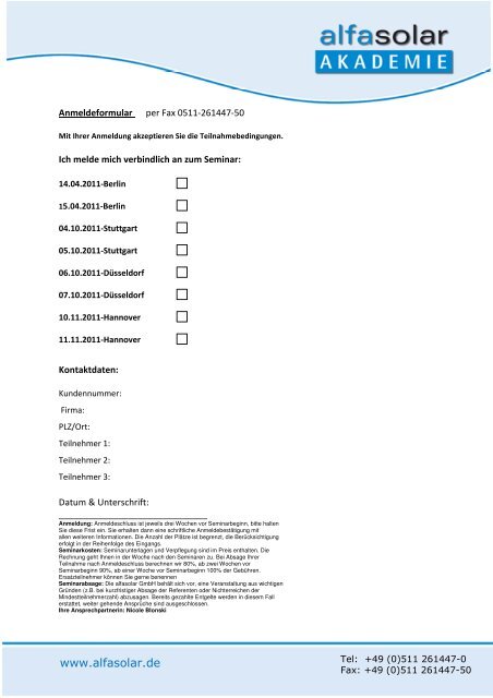 Unsere Referenten - AlfaSolar Vertriebsgesellschaft mbH