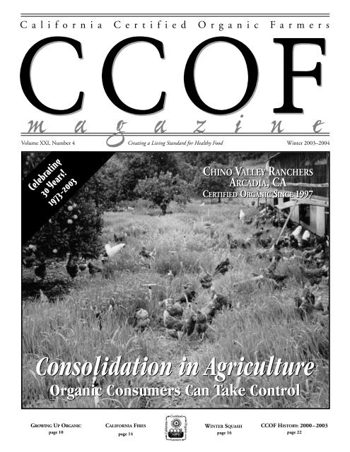 Consolidation in Organic Agriculture - CCOF