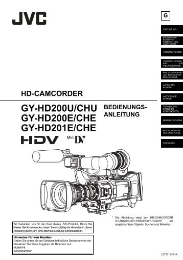 anleitung gy-hd200u/chu gy-hd200e/che gy-hd201e/che - info