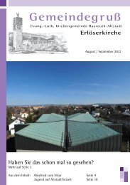 Gemeindegruß - Evangelisch-Lutherische Erlöserkirche Bayreuth ...