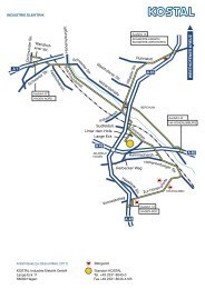 Anfahrtsskizze zum Schulungscenter Hagen - Kostal