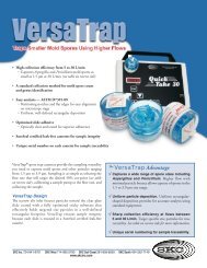 VersaTrap Product Data Bulletin (PDF) - SKC Inc.