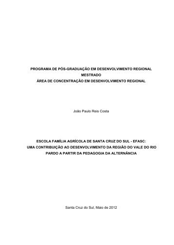 PROGRAMA DE PÓS-GRADUAÇÃO EM DESENVOLVIMENTO ...