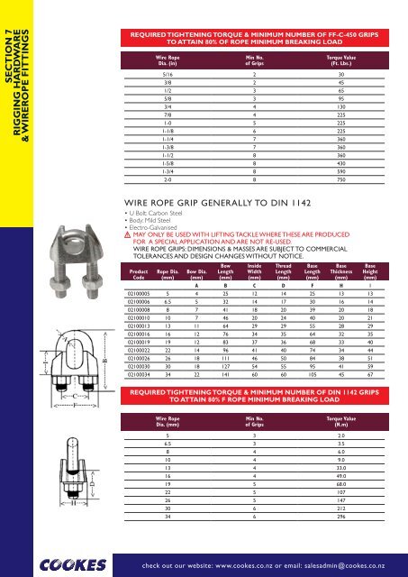 section 7 & wirerope fittings rigging hardware - Bridon