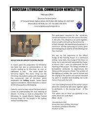 diocesan liturgical commission newsletter - Diocese of Antigonish